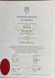 Buy Transcript Certificate from the HEC Montréal