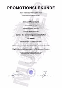 Buy Transcript Certificate from Karl-Franzens-Universität Graz